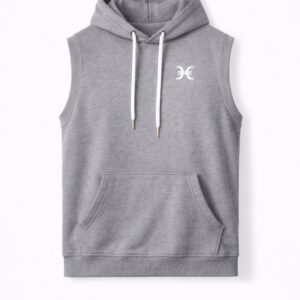 HOODIE SIN MANGAS PLOMO